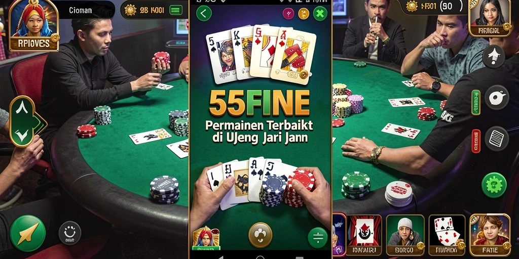 Gameplay seru poker yang dinamis di 55FIVE.