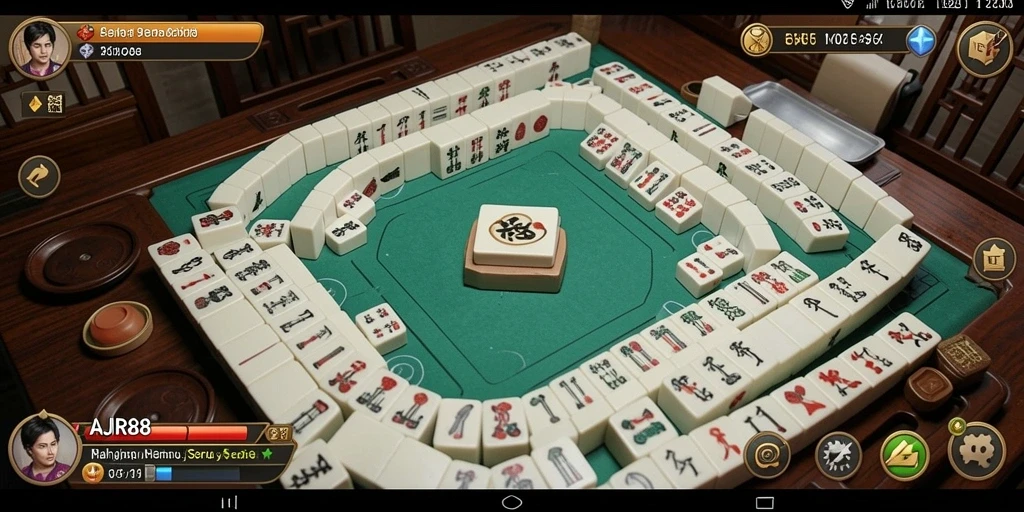 Tampilan gameplay AJR88 dengan desain Mahjong yang memikat.