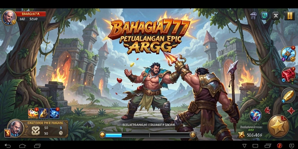 Tampilan seru gameplay BAHAGIA777 dengan aksi ARPG yang menarik.