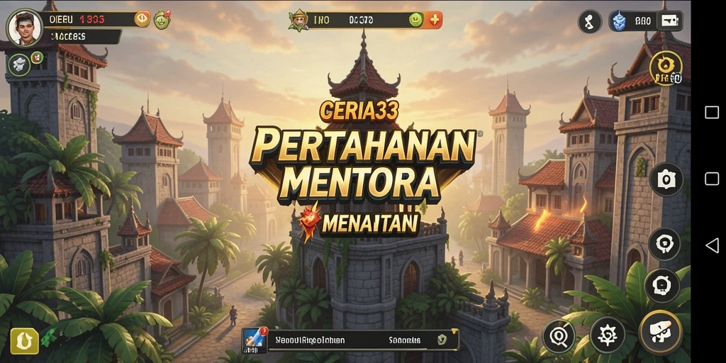 Tampilan gameplay menara pertahanan yang menantang dan seru.
