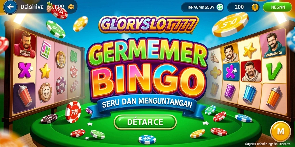 Tampilan gameplay seru GLORYSLOT777 saat permainan Bingo berlangsung.
