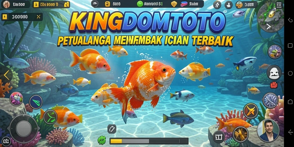 Screenshot KINGDOMTOTO menampilkan suasana seru saat menembak ikan.
