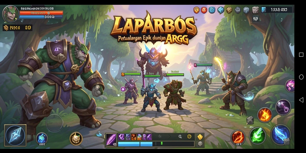 Screenshot gameplay LAPARBOS yang menampilkan aksi pertempuran mendebarkan.