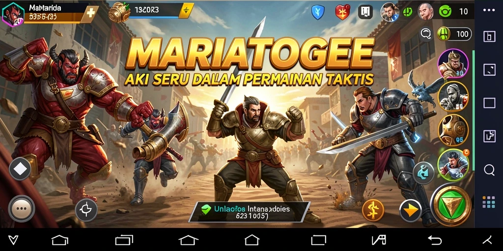 Tangkapan layar MARIATOGEL menampilkan aksi intens dalam permainan.