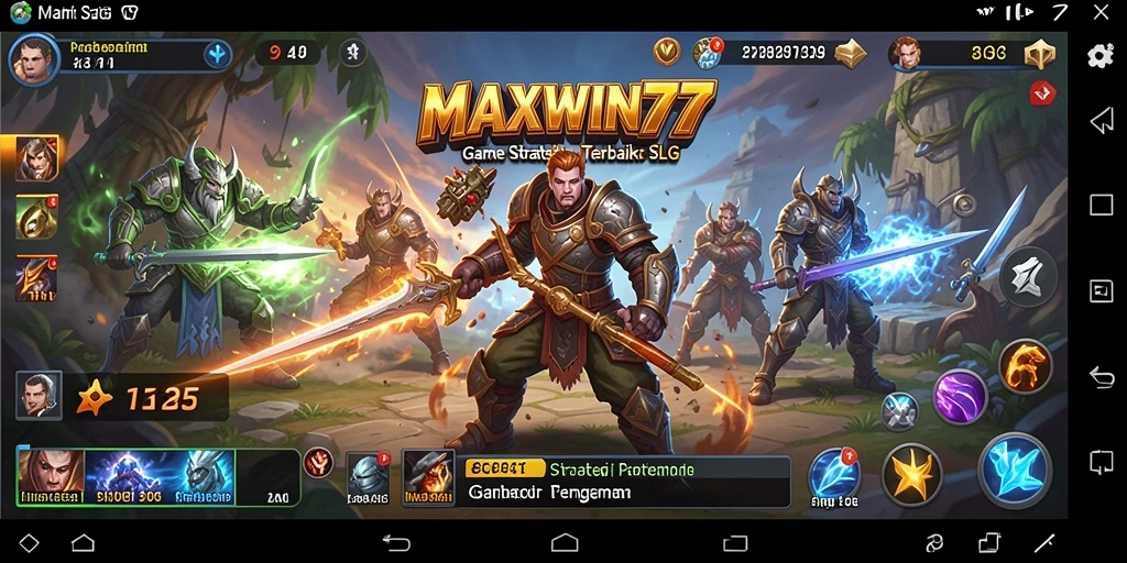 Tangkapan layar gameplay <strong>MAXWIN77</strong> yang menampilkan taktik dan strategi di medan perang.