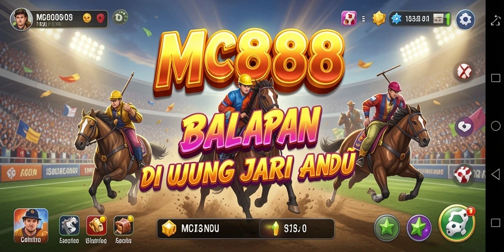Gameplay MC888 yang menegangkan saat balapan di lintasan.