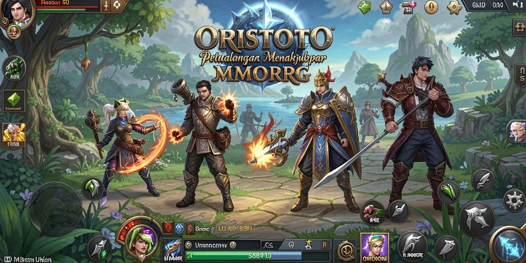 Screenshot gameplay ORISTOTO yang penuh aksi dan petualangan.