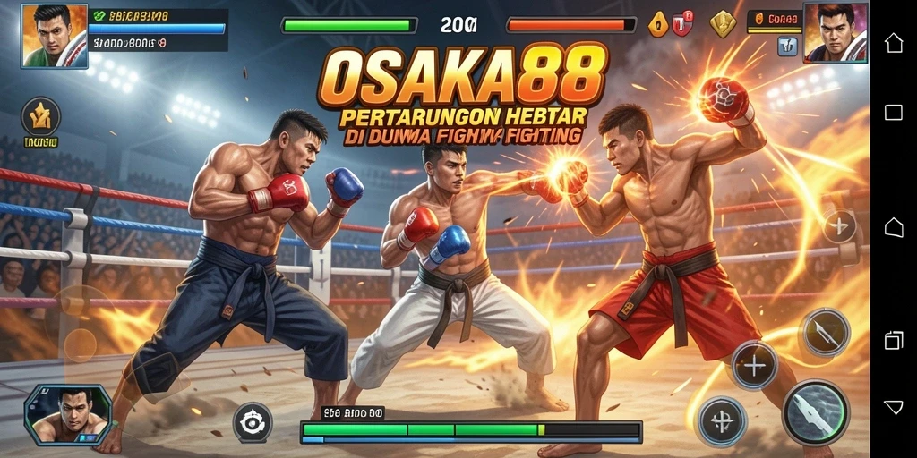 Gameplay seru OSAKA88 dengan pertarungan karakter beragam.