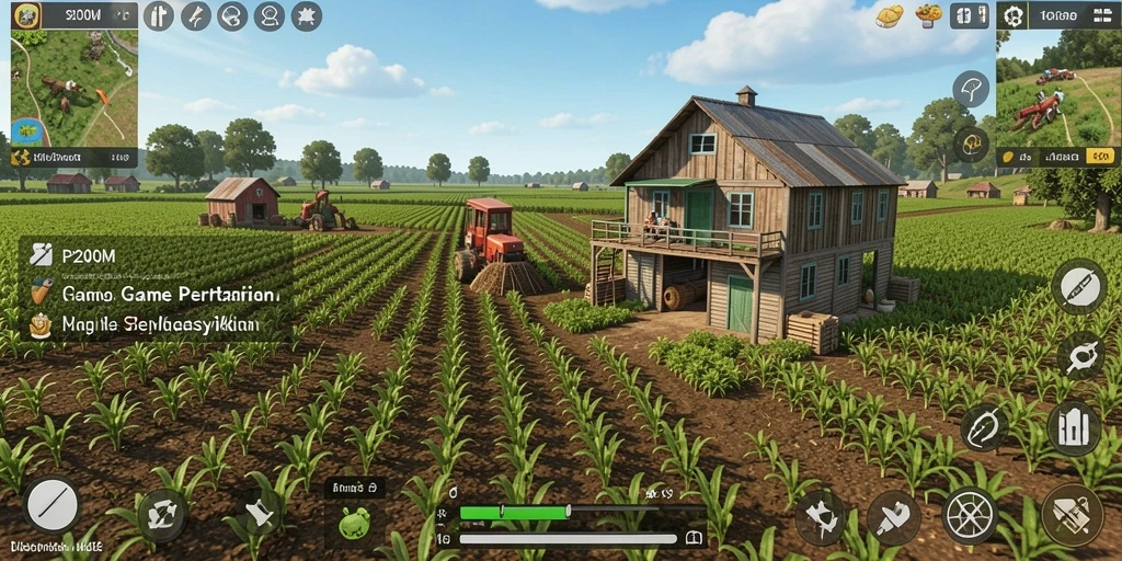 Tampilan gameplay menarik dengan aktivitas pertanian yang seru.