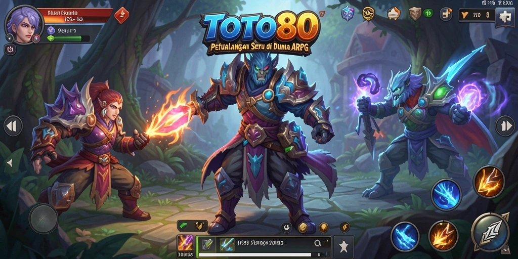 Tangkapan layar TOTO80 menampilkan pertarungan epik dalam gameplay ARPG.