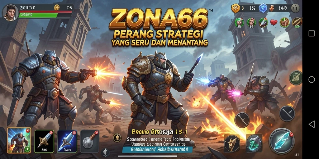 Gameplay ZONA66 dengan taktik dan strategi yang mendalam.